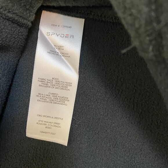 Spyder Mens 1/2 Zip Pullover Outbound Stryke Jacket Black L - Picture 5 of 5